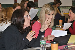 photo of teachers working together to brainstorm about the North Star