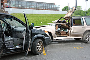 Vehicles involved in the WVHS Mock Crash