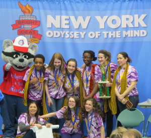 Warwick Middle School's first place Odyssey of the Mind team