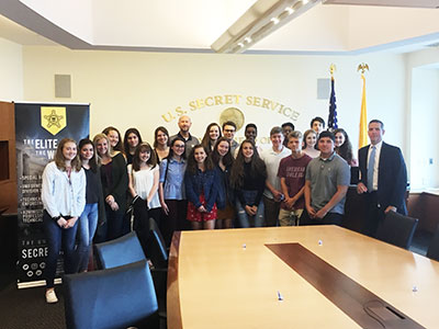 WVHS Leadership Academy students visit with Secret Service agent