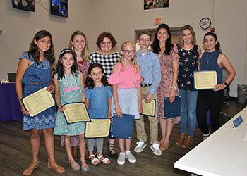 Student recipients of the WVCSD 2019 Superintendent's Art Awards with district art teachers