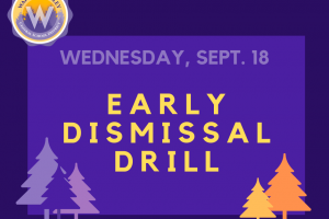 Early dismissal drill Wednesday, Sept. 18