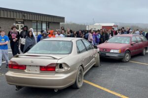 WVHS stages mock automobile crash for SADD awareness event