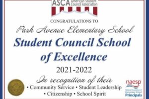 Park Avenue wins NAESP American Student Council Association School of Excellence Award