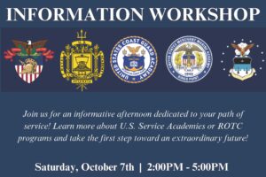 Pat Ryan Service Academies Information Workshop Oct. 7