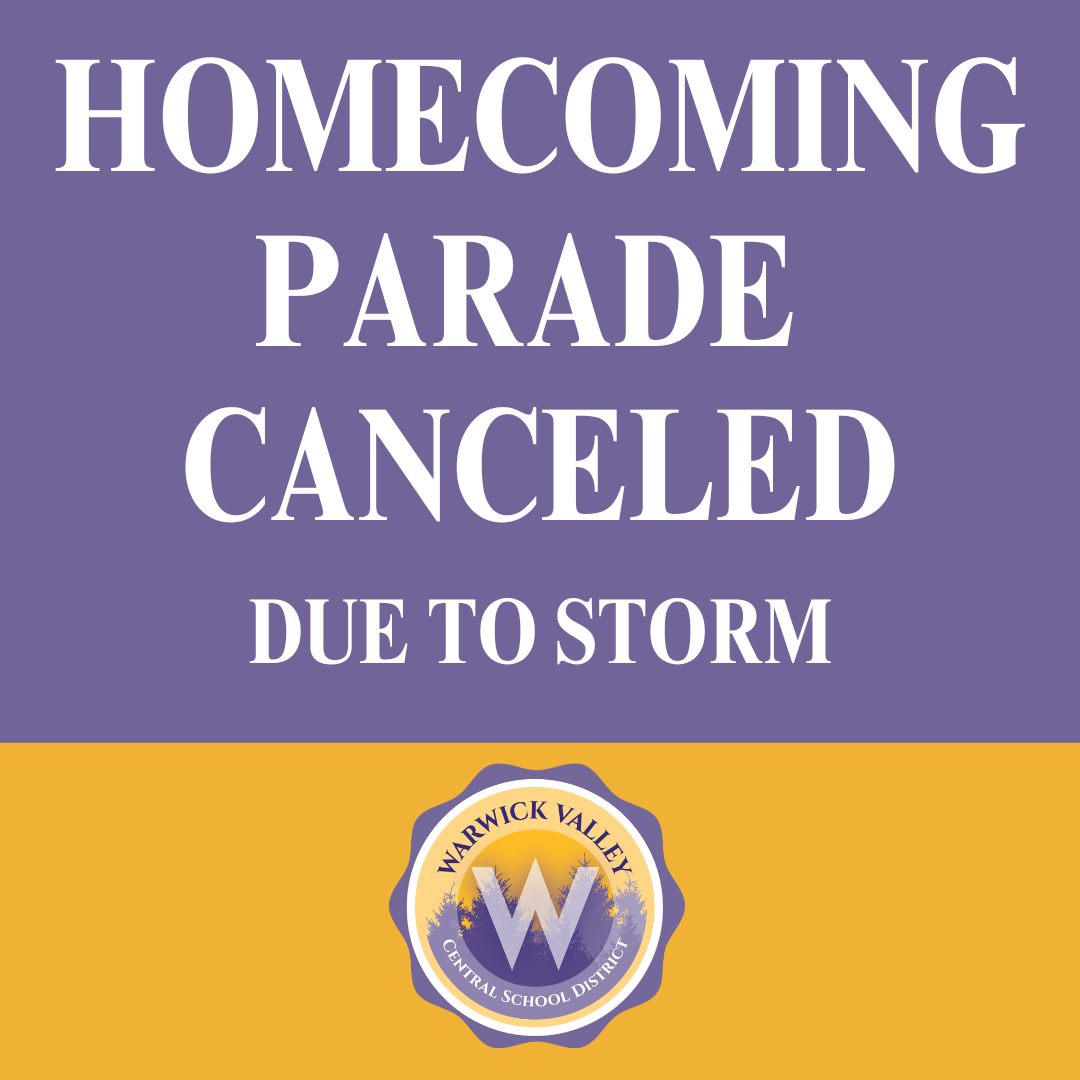 Parade canceled due to storm Warwick Valley Central Schools