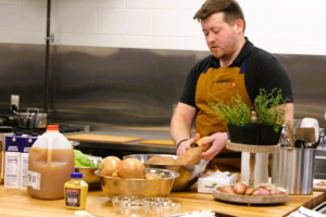 Food Network Chopped champ Chef Ciarán McGoldrick visits home & careers class