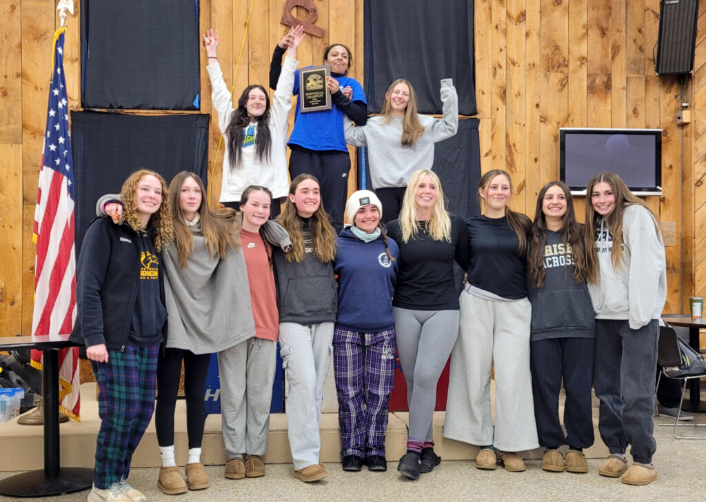 Warwick girls ski team at the Section 9 championships.