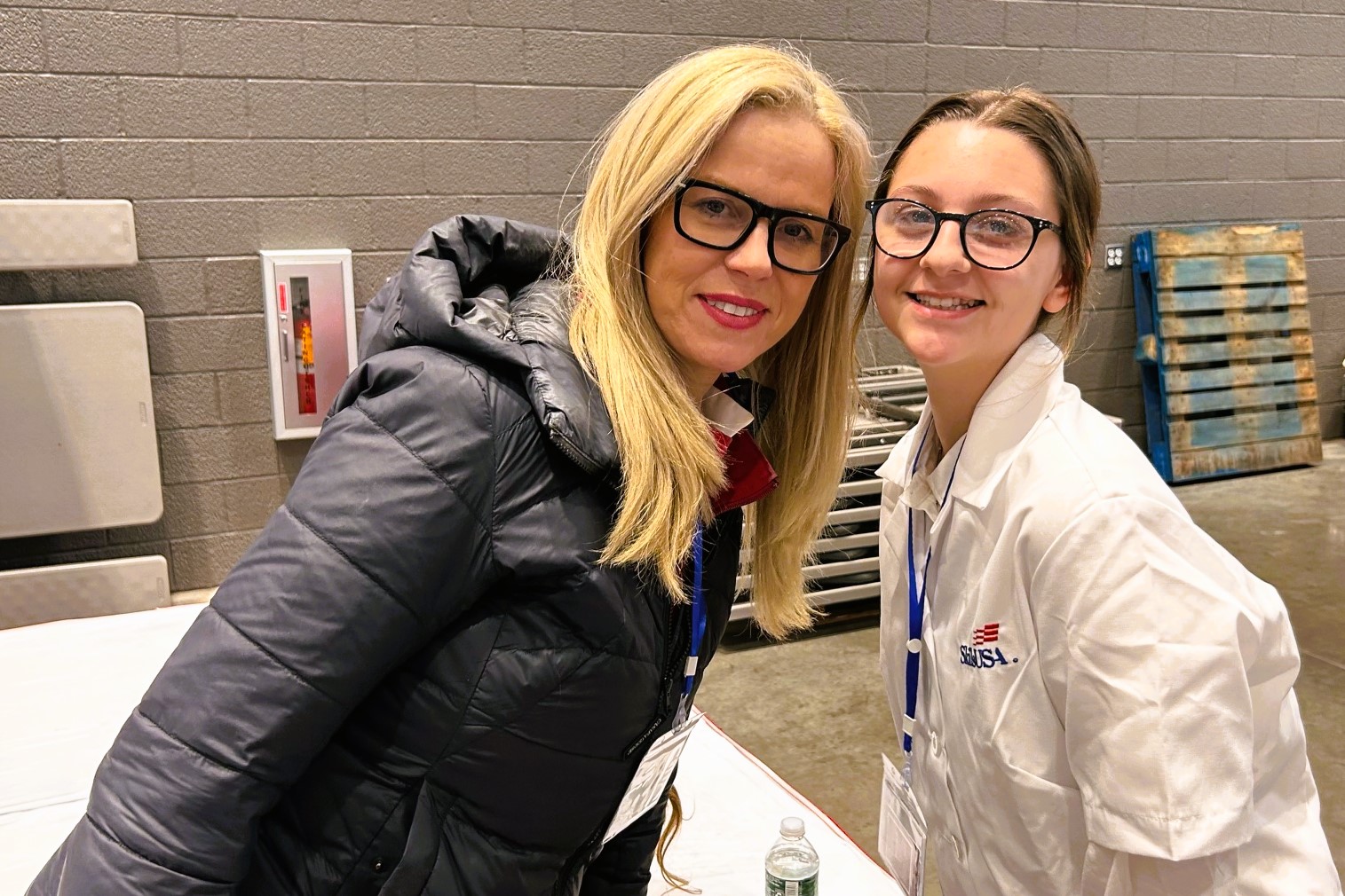 WVCSD SkillsUSA advisor Kathleen Bettello (Cosmetology) with WVHS junior Zoey Crane, who finished in 1st Place in the Junior Cosmetology at the New York State SkillsUSA competition.