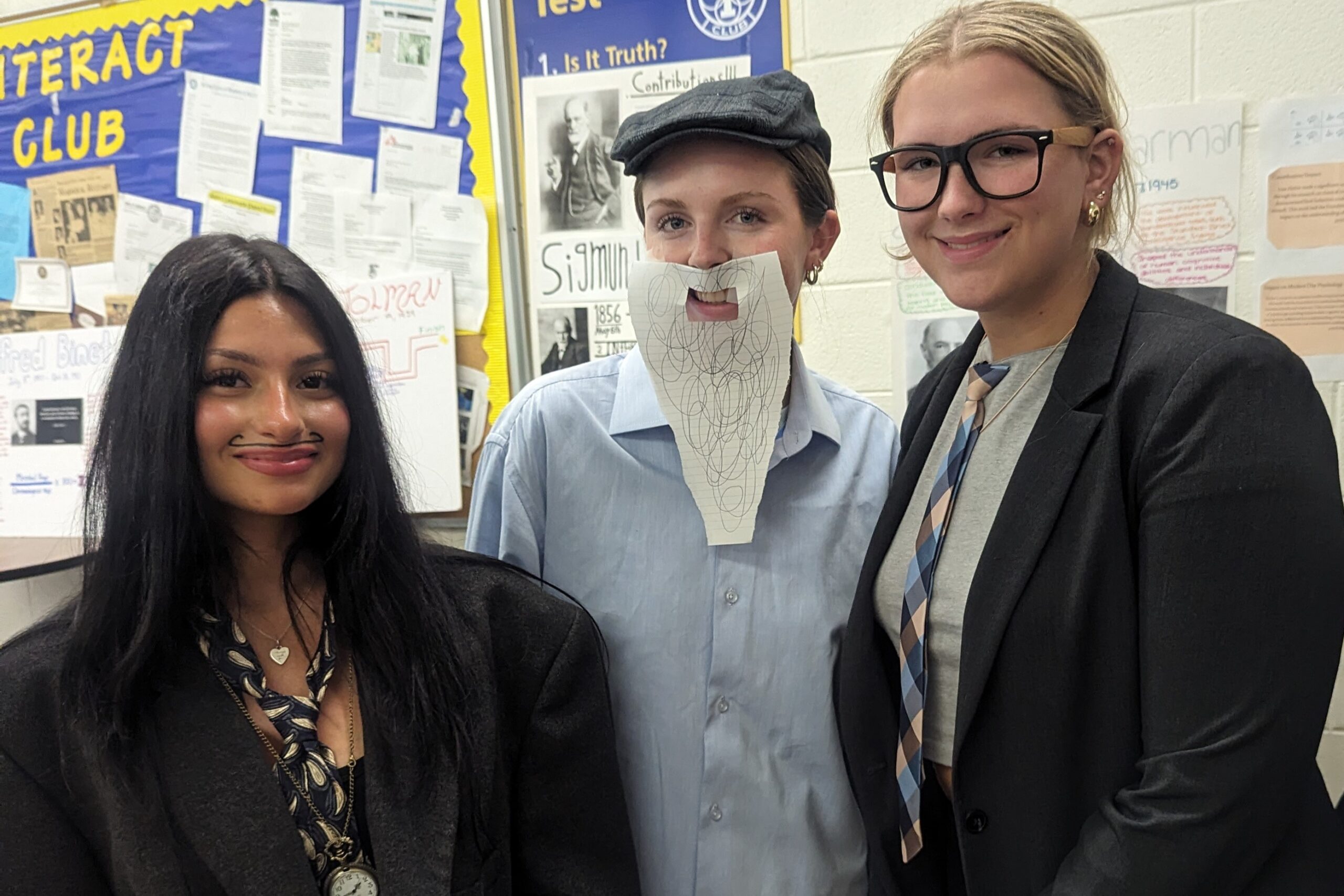 Warwick Valley High School AP Psychology students dressed up as their favorite deceased psychologist for a “Dead Psychologists Dinner Party.