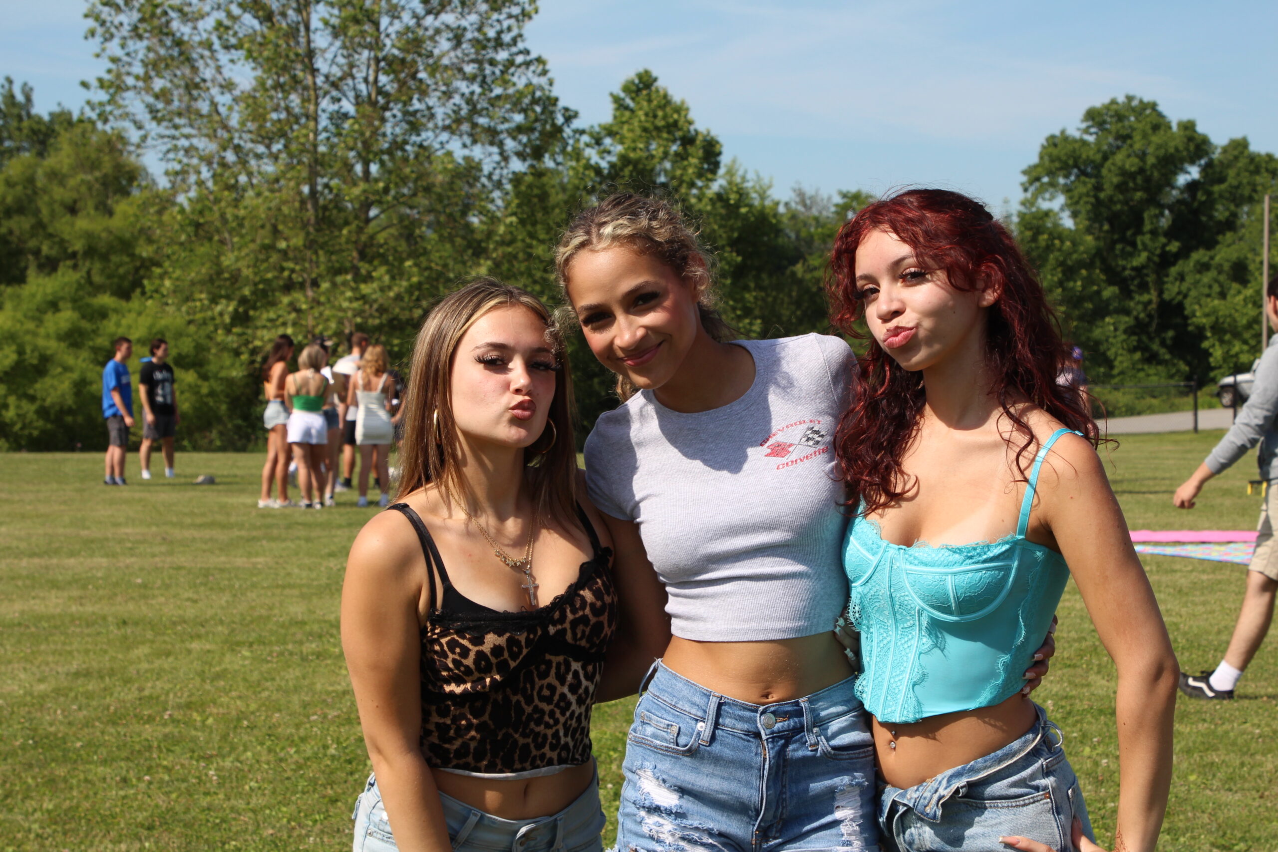 Warwick Valley High School seniors smile during their Senior Picnic