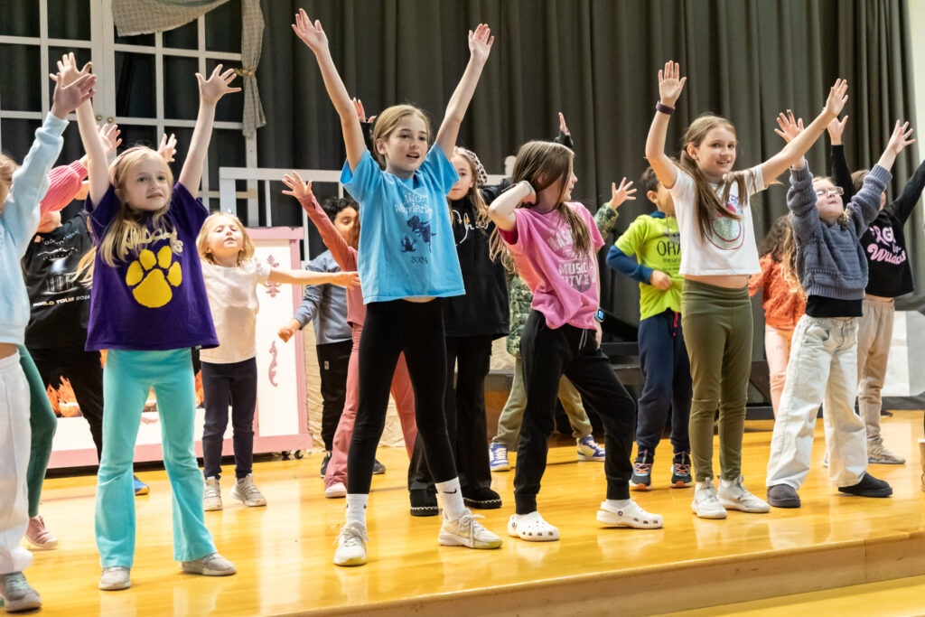 Sanfordville Elementary School students rehearse their production of "101 Dalmations on Nov. 13, 2024.