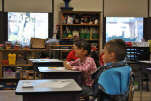 students sitting at desk