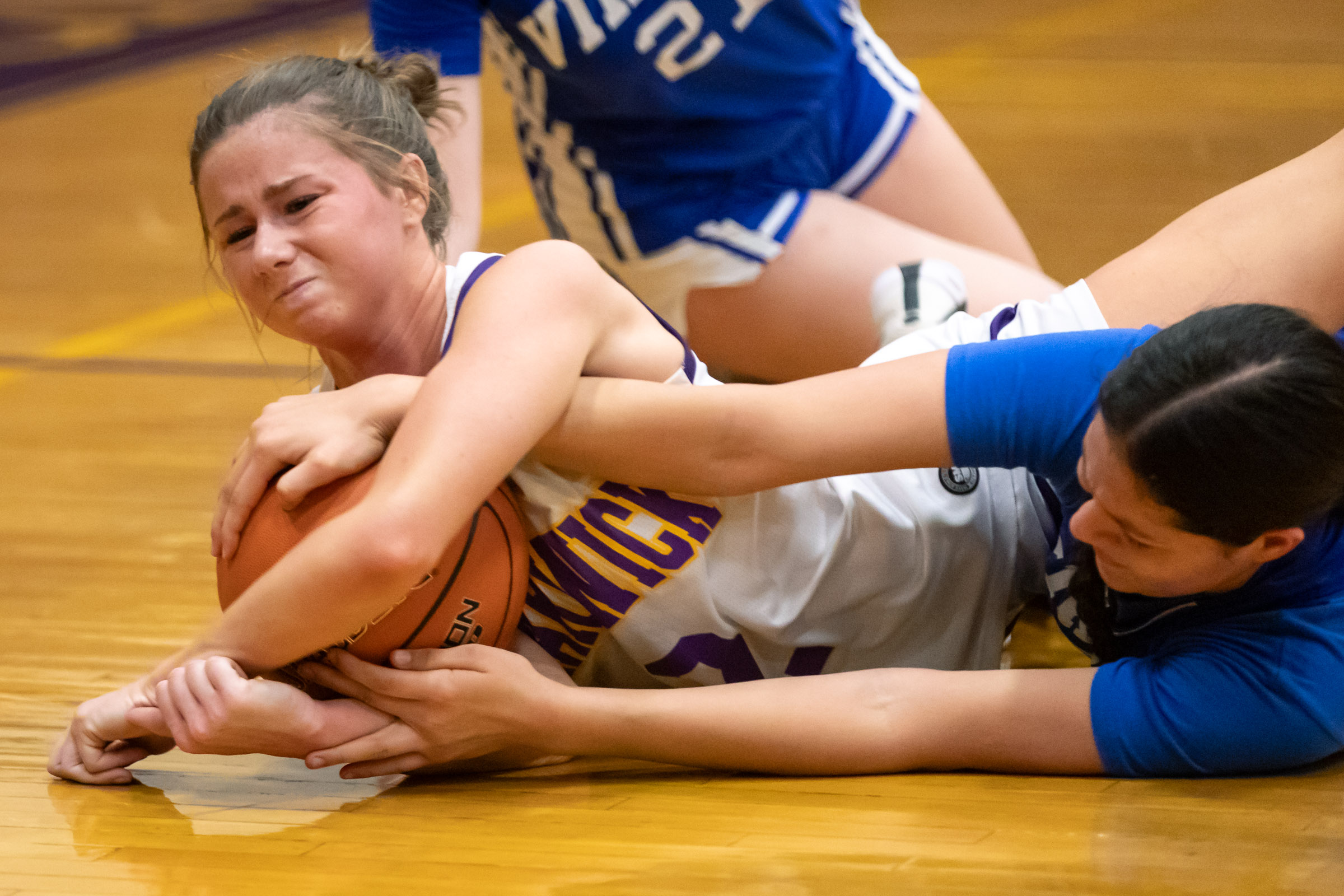 Warwick girls basketball player in action against Valley Central.