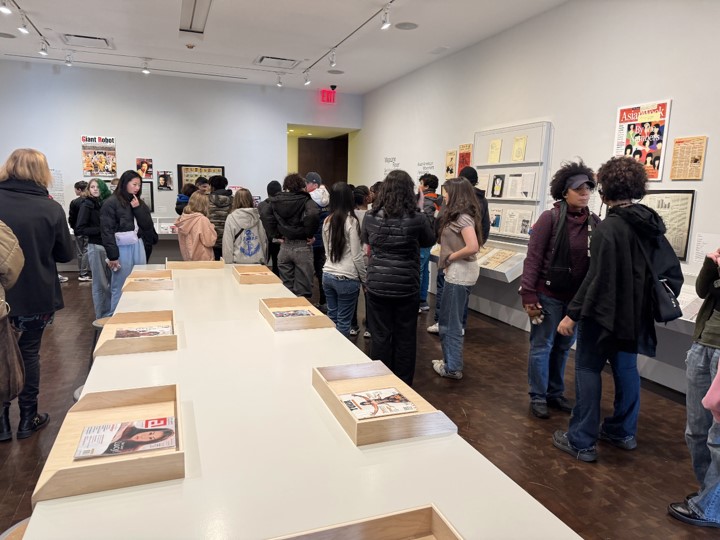 Students in Ms. Ping's Mandarin Chinese class visit the MOCA museum.